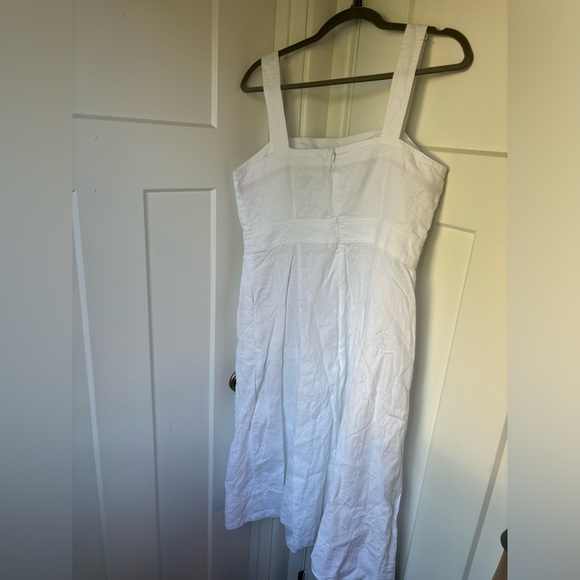 Boden white linen fit and flare dress size 10 - Picture 4 of 6